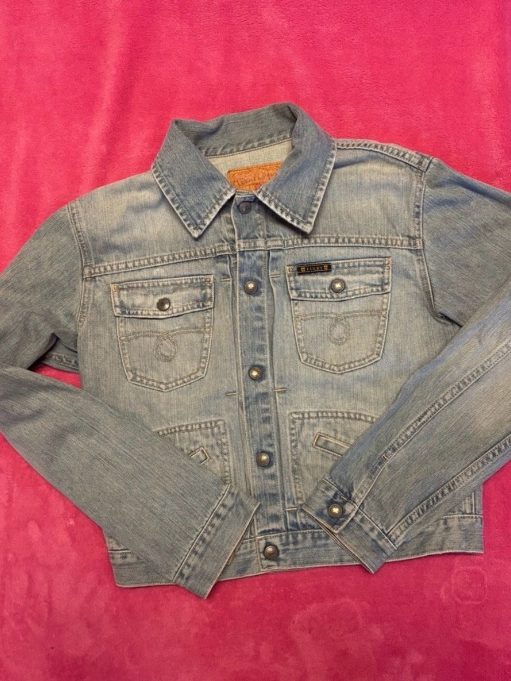 Lucky Brand Light Blue Denim Jean Jacket